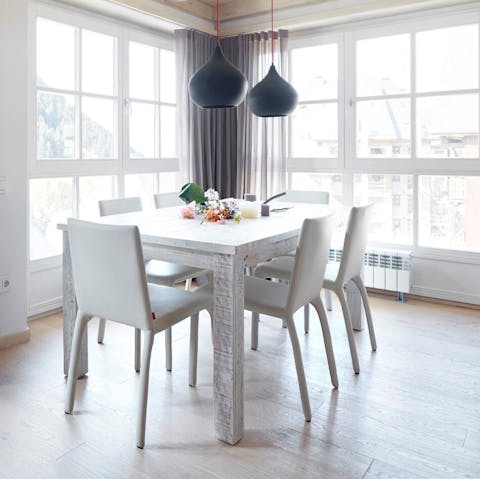 Enjoy lots of natural light in the dining area