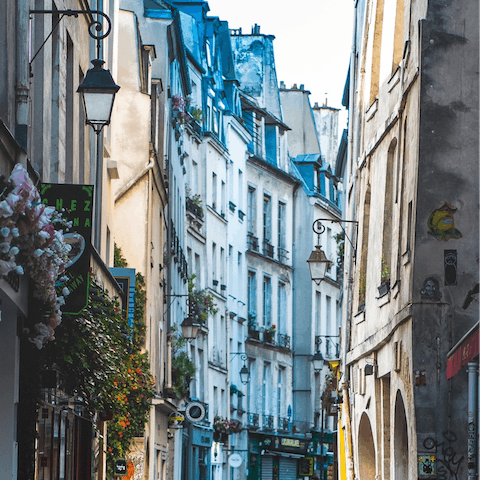 Spend the day shopping and dining in Le Marais, less than a twenty-minute walk from home