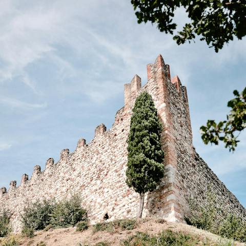 Explore the beautiful Padenghe castle – it's a five-minute walk away