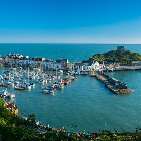 Visit the enchanting Ilfracombe harbour, less than thirty minutes away by car