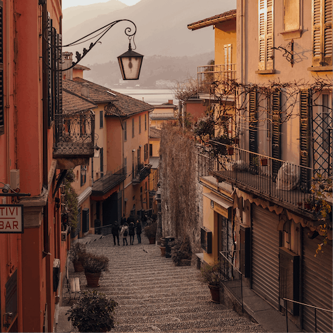 Spend an afternoon exploring charming Bellagio, a twenty-three-minute drive away