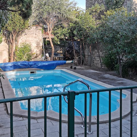 Go for a swim in the private pool