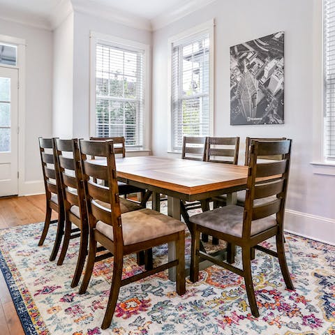Serve up some local culinary delights at the dining table