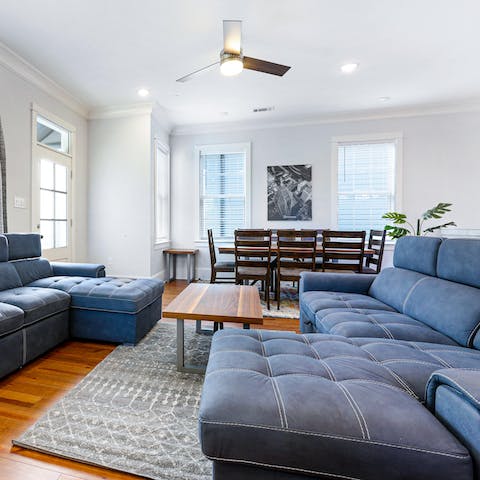 Relax amidst the comfortable interiors of the living room after a day out discovering the city