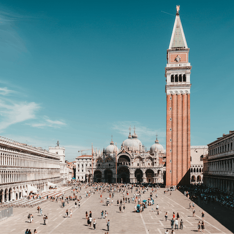 Walk one minute to St Mark's Square