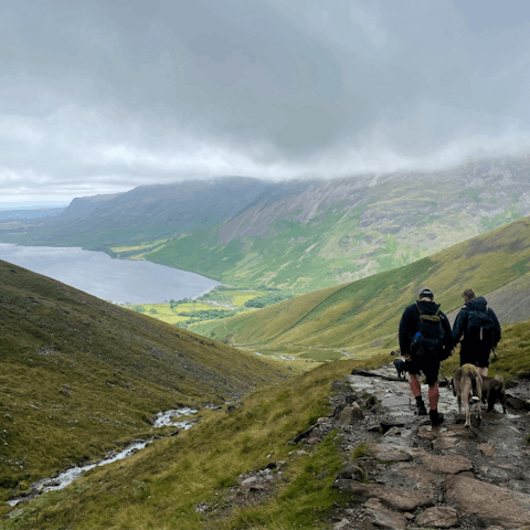 Drive down to Scafell Pike and hike through the rolling landscape
