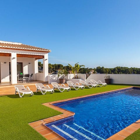 Enjoy the ultimate sense of relaxation whilst lounging by the pool