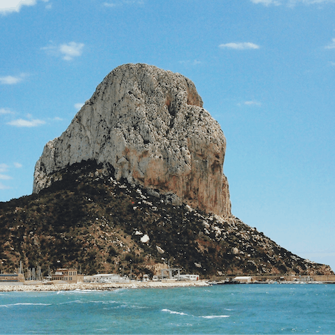 Admire the natural beauty of the landscape from nearby Calp 