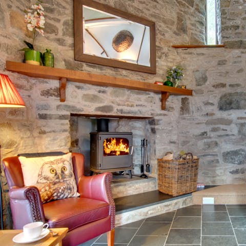 Get your glow on beside the wood burners – there’s two to choose from here