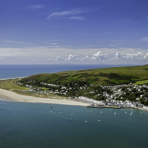 Pack up your bucket and spades for a day at the beach, Aberdyfi and Borth are just a forty-minute drive away