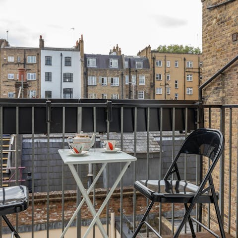 Enjoy your morning cup of tea on the south-facing balcony