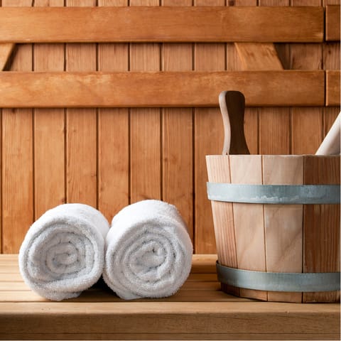 Relax and unwind in the infrared sauna 