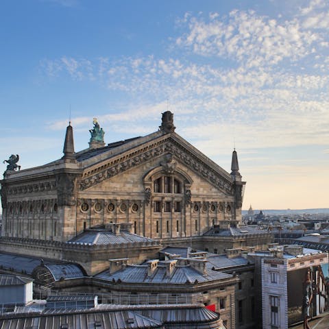 Catch a show at the 19th-century Palais Garnier, a few minutes away