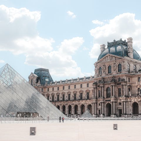 Check out the art at the Louvre – it's a twenty-three-minute walk