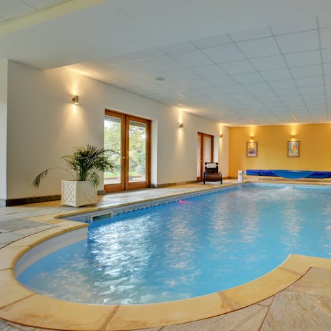 Take a dip in the heated pool