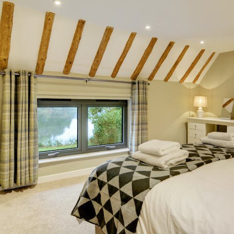 Wake up to views of the water