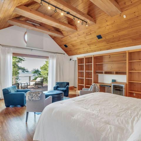 Sip sundowners and gaze out over Long Island Sound from the main bedroom's terrace