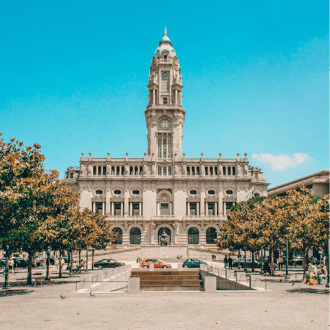 Visit Bolsa Palace, a thirteen-minute walk away