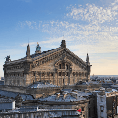 Indulge in a night at the opera at nearby Palais Garnier