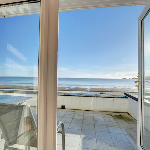 Daydream as you gaze out at the stunning sea views from your own sun terrace