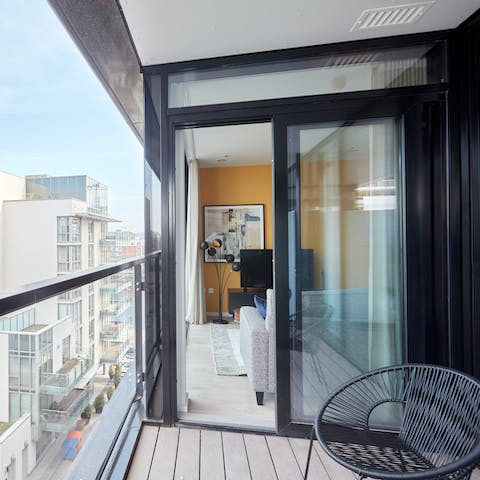 Enjoy an Irish whiskey on your private balcony