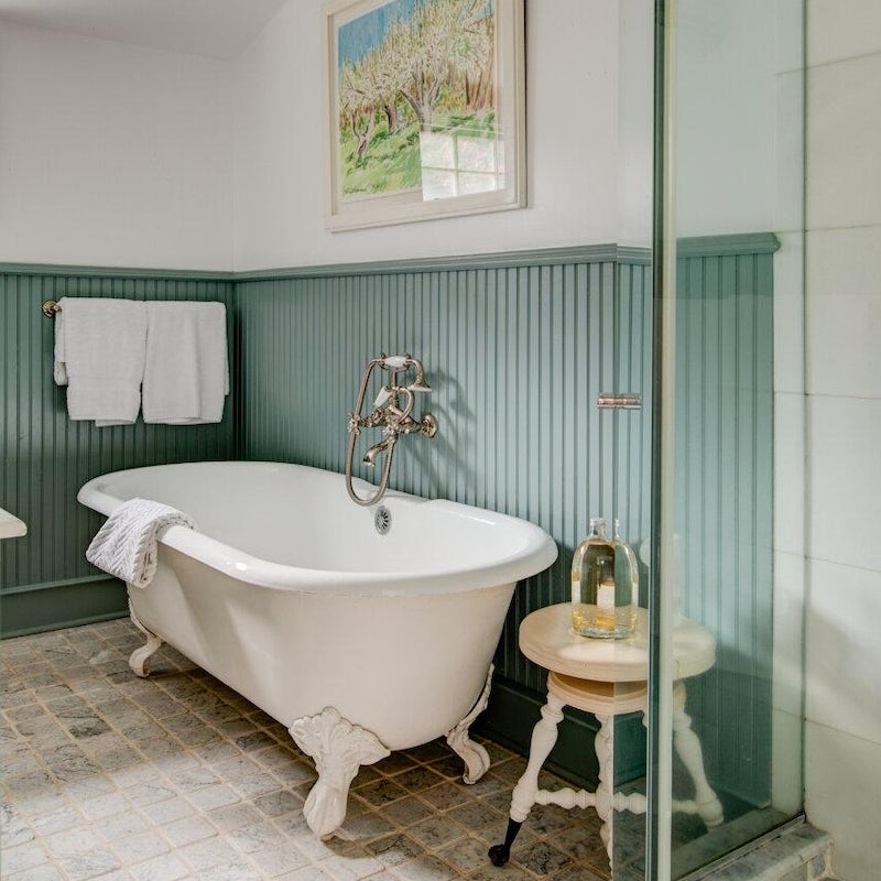 Soak your troubles away in the roll-top bath