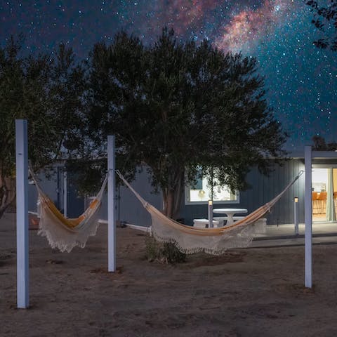 Chill out on the hammock after a long day in the heat