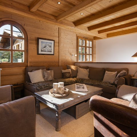 Get cosy on the sofa after a long day on the mountain