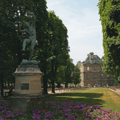 Pick up pastries and coffee for an alfresco breakfast in the Luxembourg Gardens – it's just a short walk away