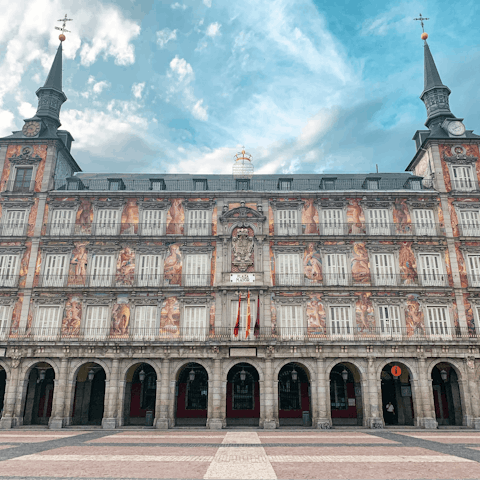 Stay in the heart of bustling Madrid, within easy reach of Plaza Mayor