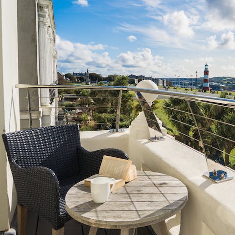 Spot Smeaton's Tower from your balcony as you sip your morning Earl Grey