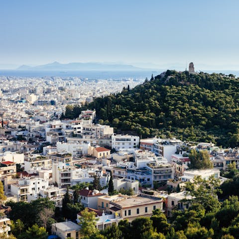 Immerse yourself in the ancient wonder of Athens from this home in Neos Kosmos