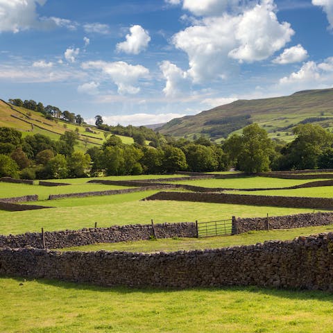 Pack a picnic, jump in the car and take the forty-five-minute drive out to the Yorkshire Dales