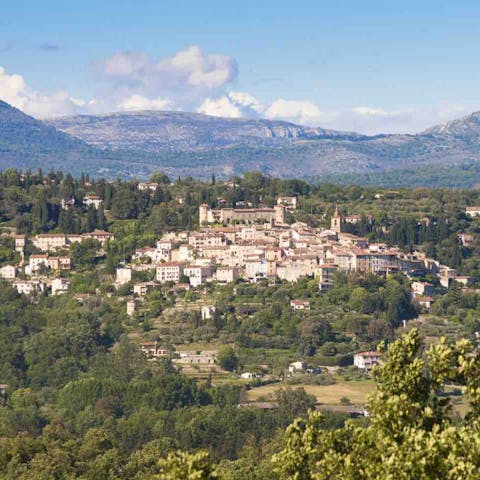 Admire the views from the home of Tourettes-sur-Loup and the surrounding countryside