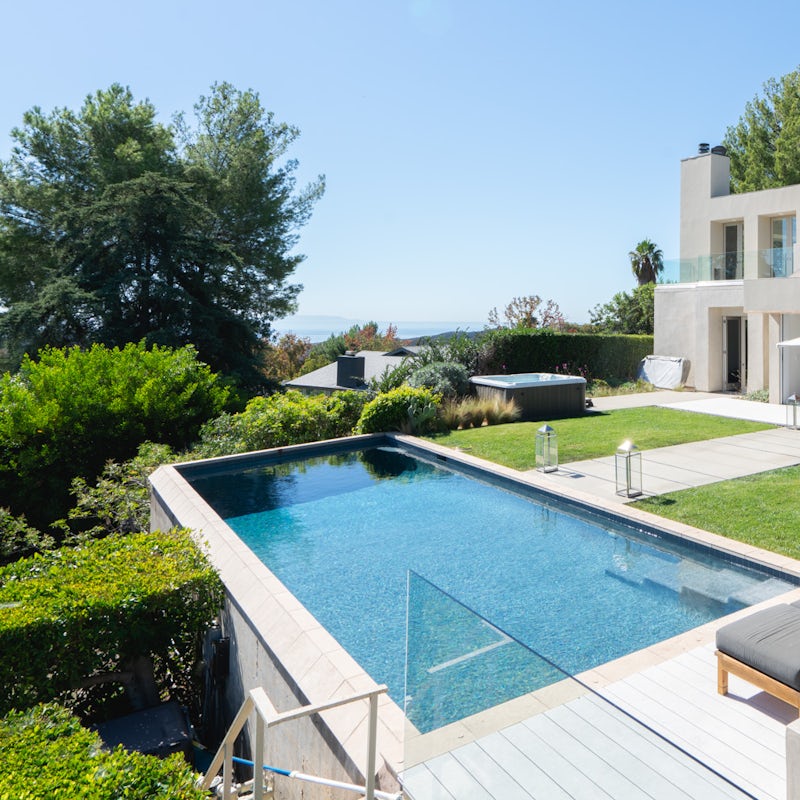 Cool off from the California sunshine with a dip in the private swimming pool