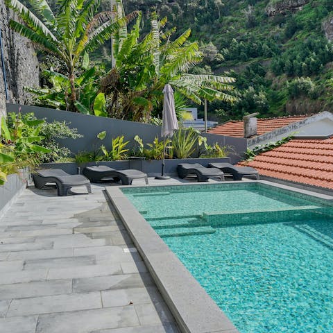 Soak up the Portuguese sun from in or beside the private pool