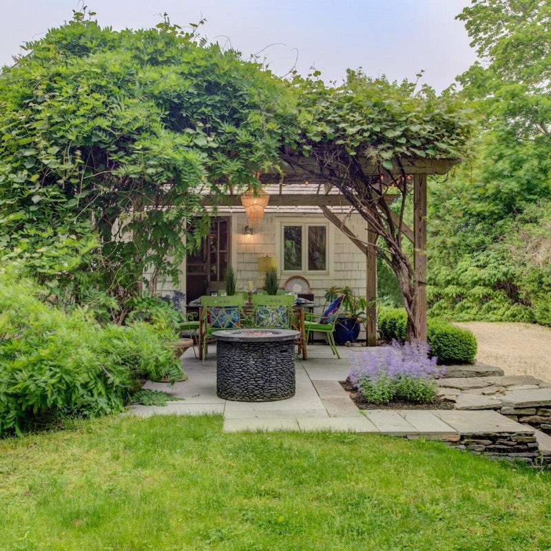 Sit around the summer house's fire pit with s'mores after sunset