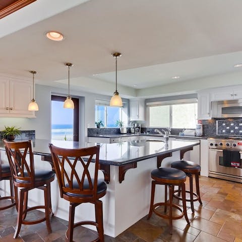 Appreciate the large open-plan kitchen