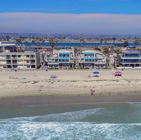 Spend the day at the beach right next to the home