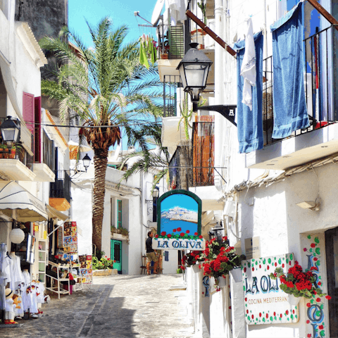 Discover the bars, restaurants and boutique shops in Ibiza Town – it's a ten-minute drive away