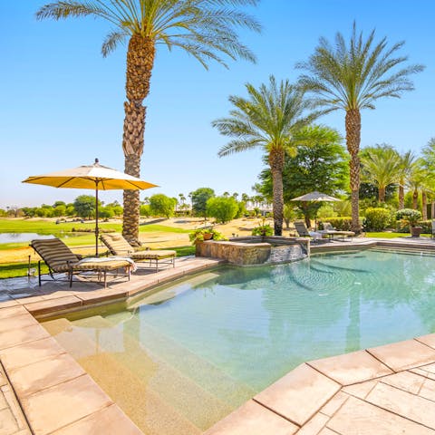 Spend hot desert days poolside