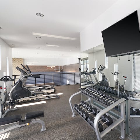 Work up a sweat in the on-site gym