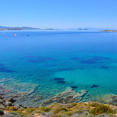 Make your way down to Aliki Beach, it's just eleven minutes by car and considered one of the best in Paros