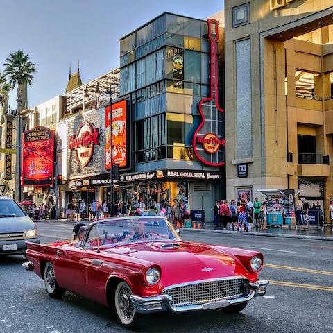 Head into the heart of Hollywood, a short drive away