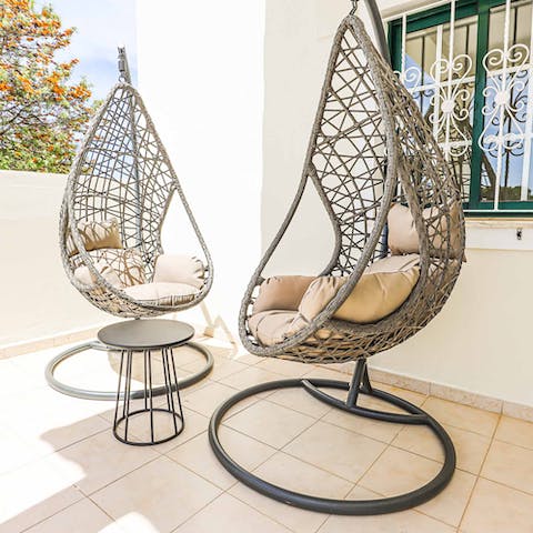 Grab a book and snuggle into one of the nest chairs