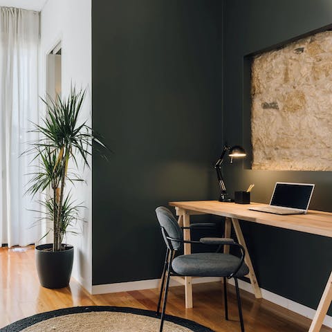 Catch up on work at one of your home's desk areas