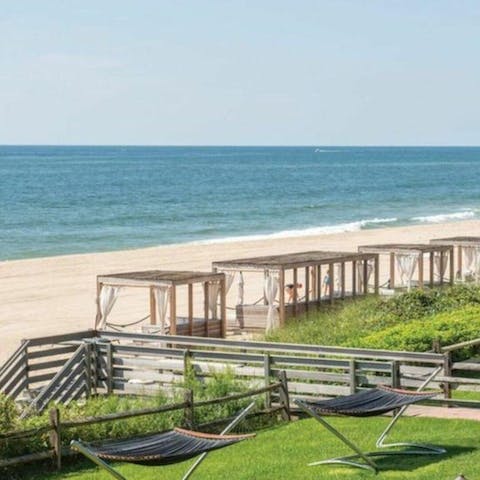 Relax to the sounds of the ocean in your beach cabana