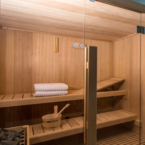 Head down to your private sauna to pamper yourself before breakfast