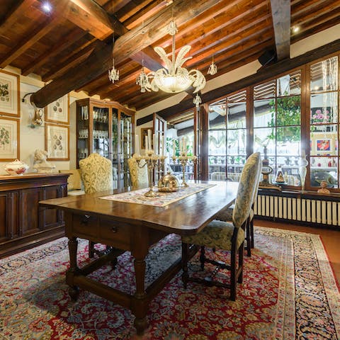 Make yourself at home amid the traditional Tuscan decor and antiques