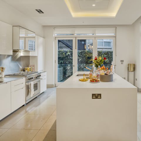 Cook up a storm in the sleek and thoroughly modernised kitchen